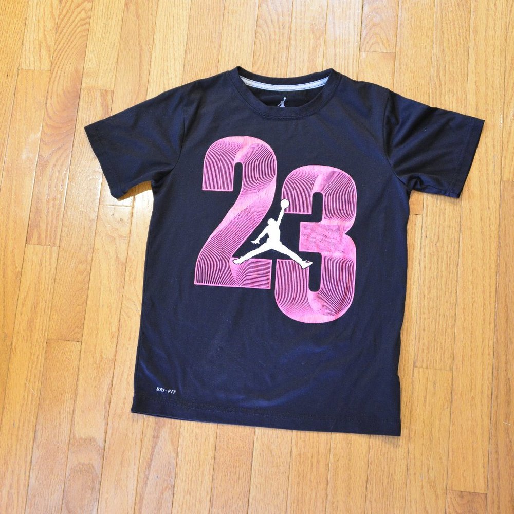 Jumpman logo, No.23, black boys dri-fit, t-shirt, size M